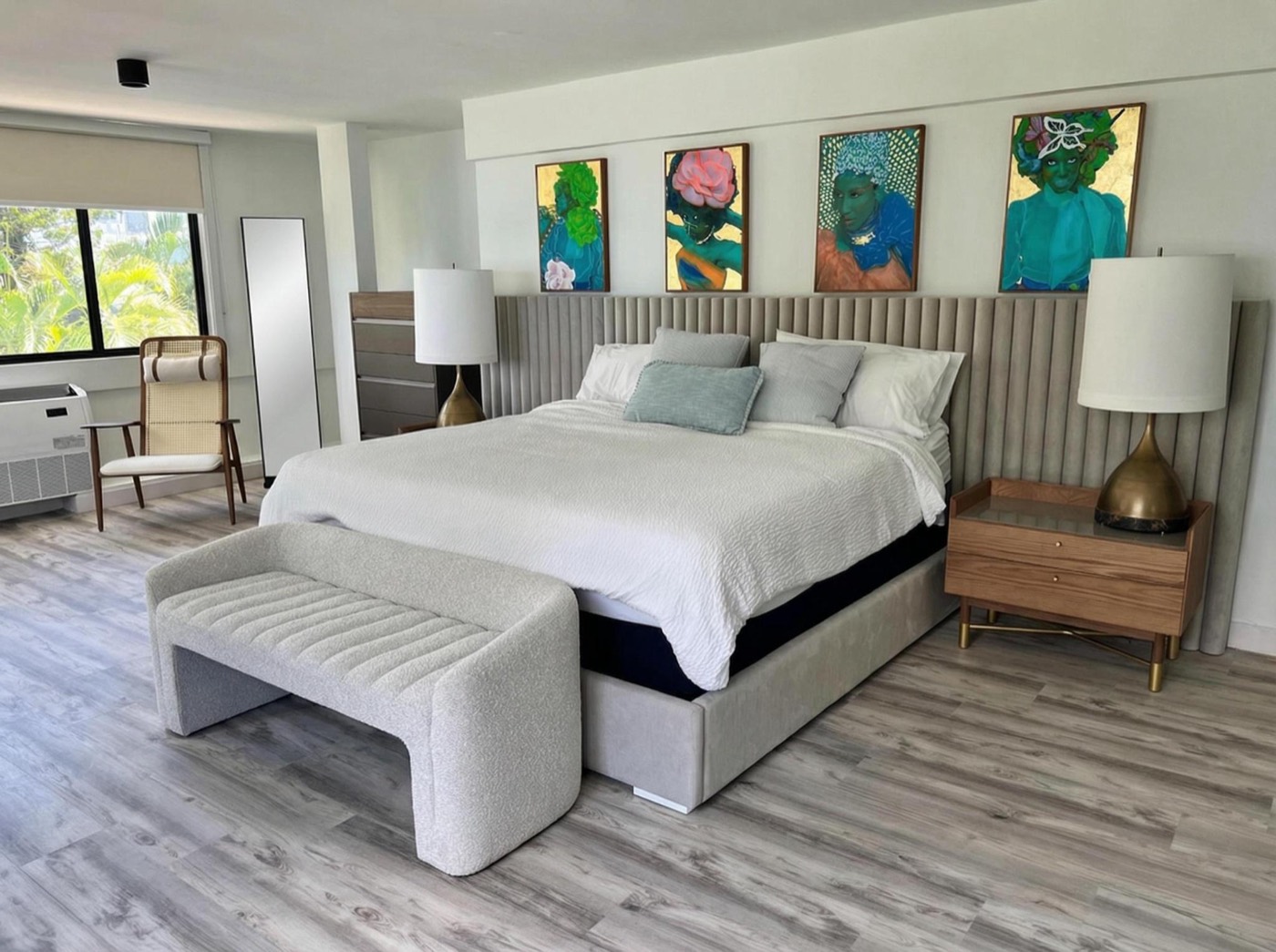 Suite with original artwork at Villa Azure Hotel
