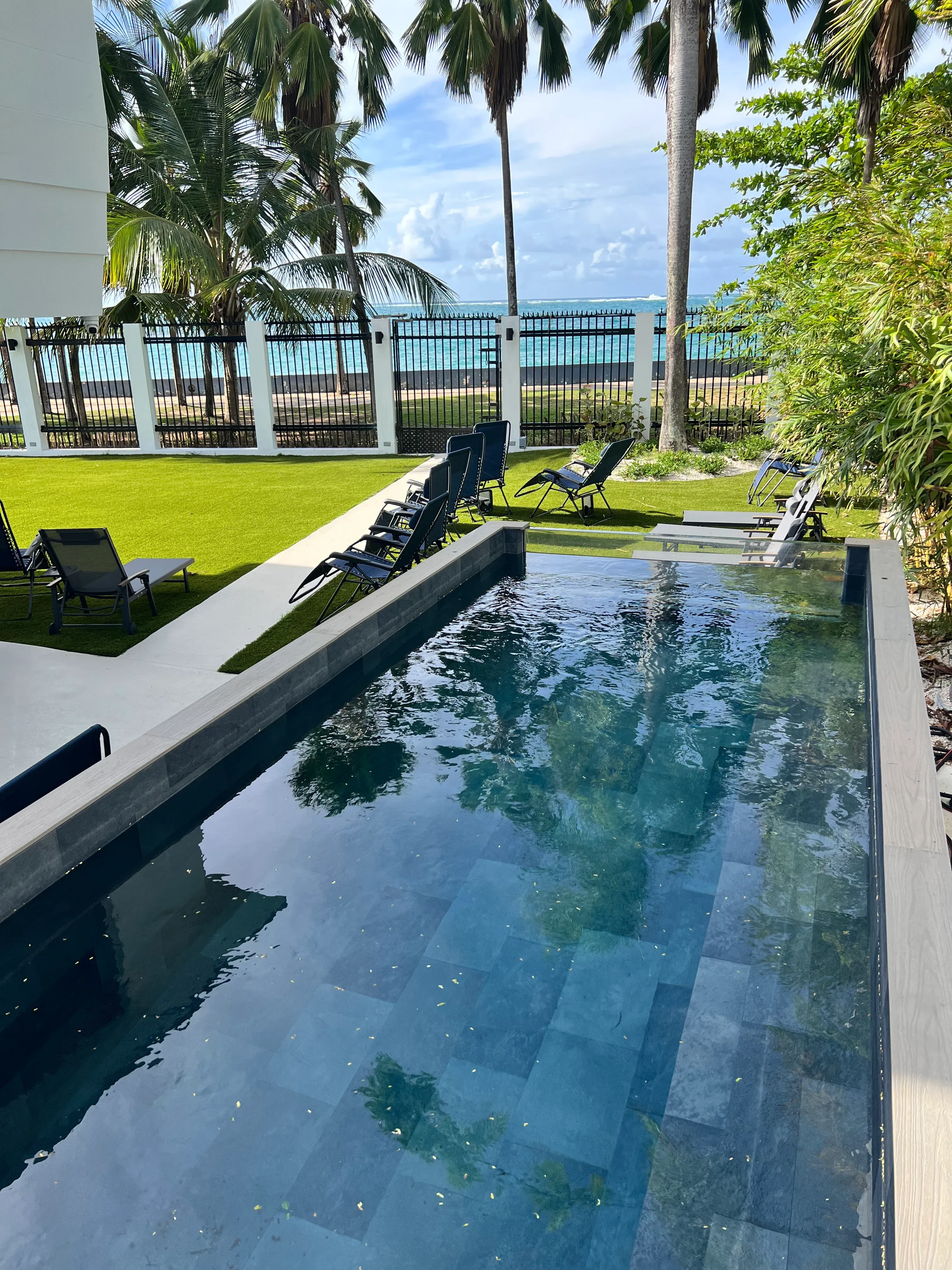 Villa Azure oceanfront pool garden